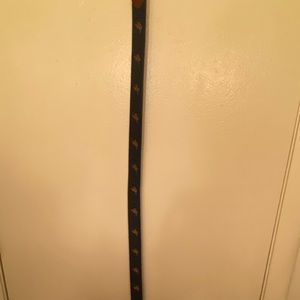 Vintage Leather Man belt navy blue goose size 36